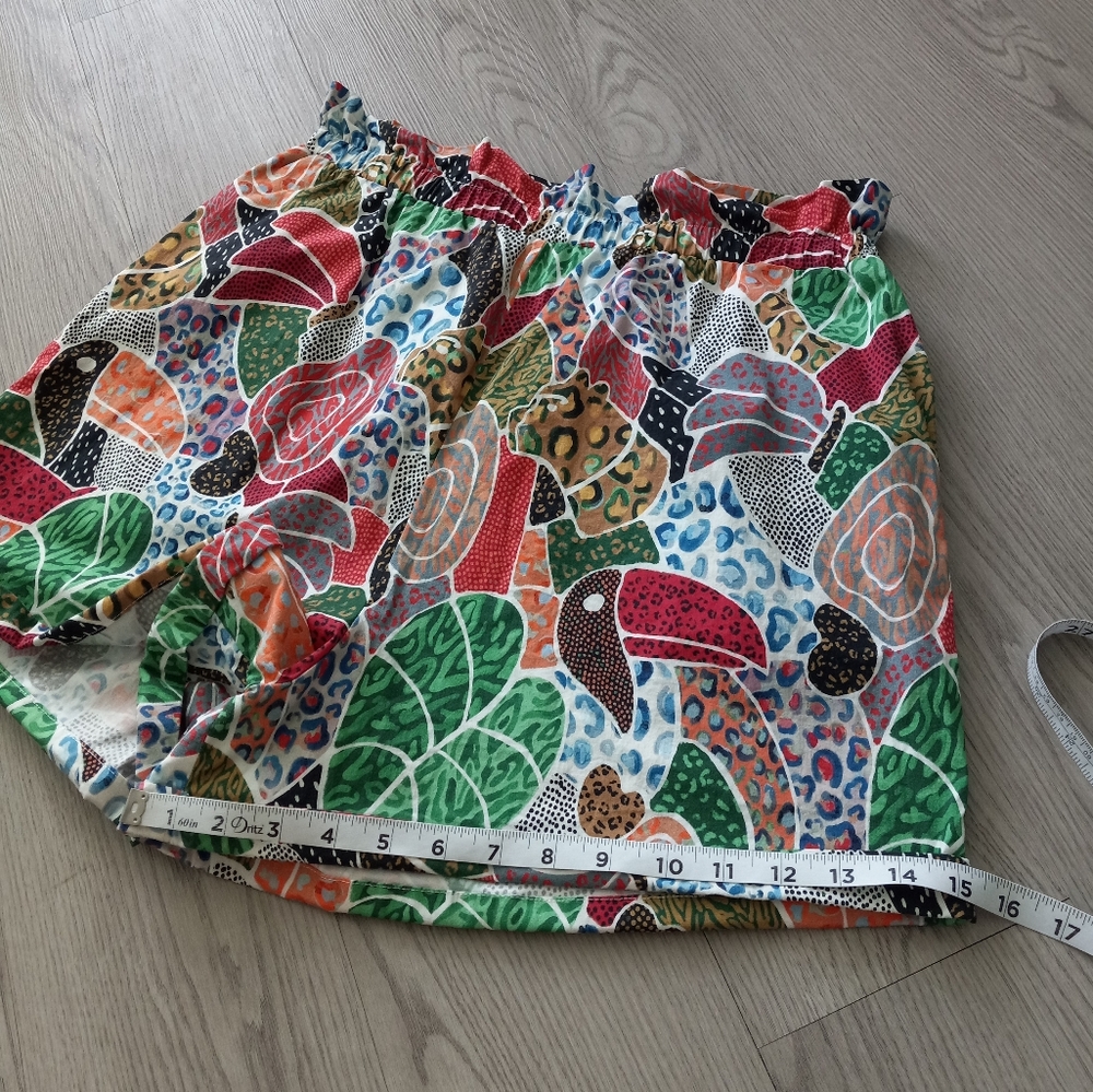 Farm Rio × Anthropologie Poplin Swing High Rise Pull On Shorts L - Picture 12 of 15